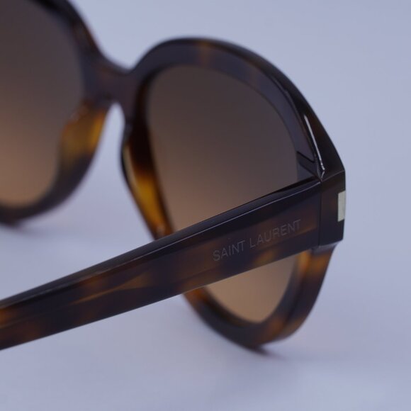 Saint Laurent SL400 003 Sunglasses Havana Oval Frame, Brown Lenses - Picture 4 of 11